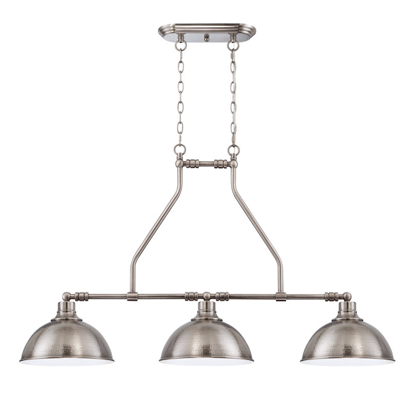 Miramar 3 - Light Kitchen Island Pendant, Antique Nickel
