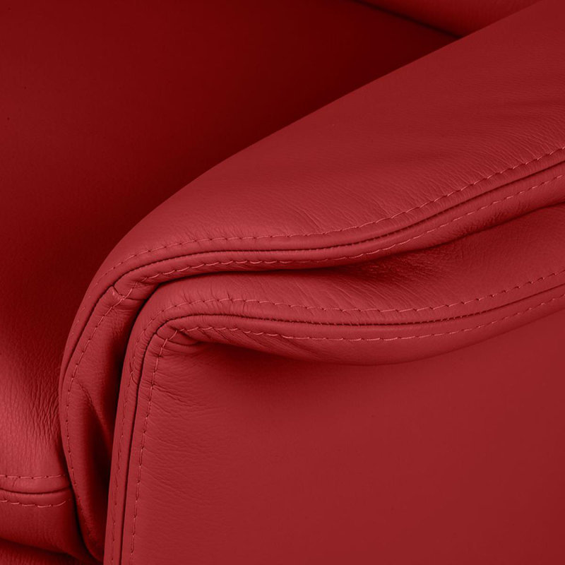 Large capitonné 36,6 po Edelwald, Rouge