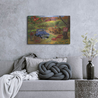 August Grove® «Orchard Hay Ride» par Bigelow, illustrations en métal