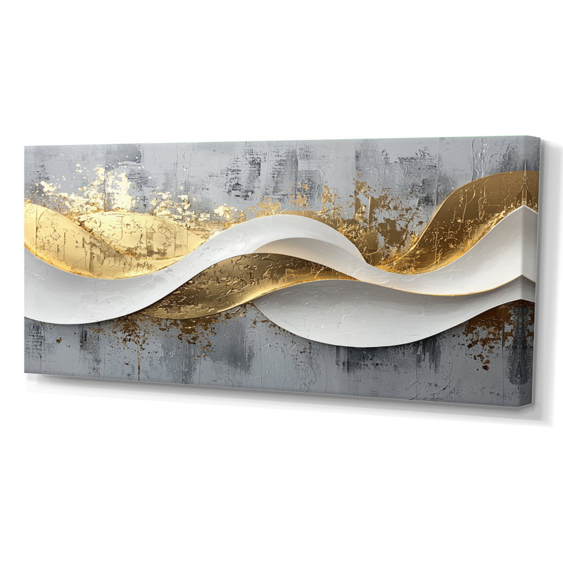 Amick V - Abstract Large Wall Art, Framed Wrapped Canvas, 28" H x 60" W, Does Not Apply
