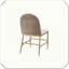Chaise de salle à manger rembourrée en fer 2 pièces 2 pièces