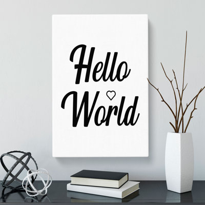 Hello World - Wrapped Canvas