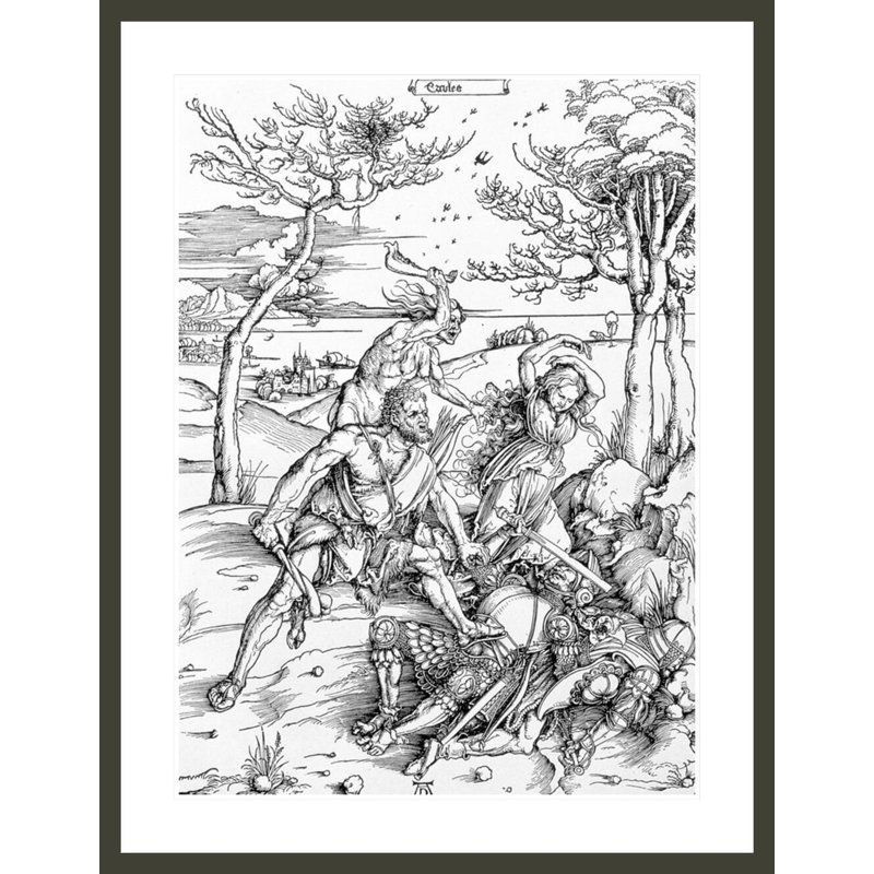 «Hercules Killing the Molionides» par Albrecht Dürer, impression giclée sur cadre, H 41,5 po x l 32,04 po