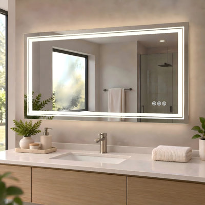 Chrisna Front and Backlit LED Bathroom Vanity Mirror