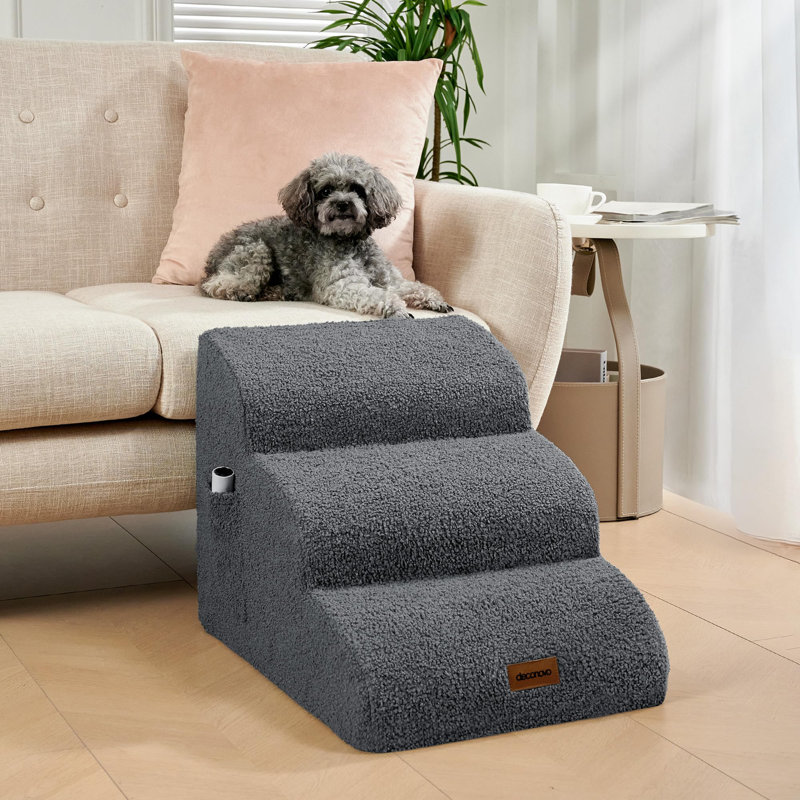 Escalier pour chien Teddy, 3 marches (H 16 po x l 16 po x P 23 po), Gris