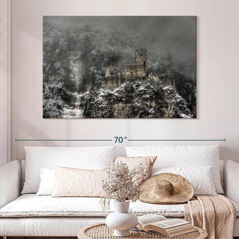 Lilie Grunge Castle, 34" H x 51" W