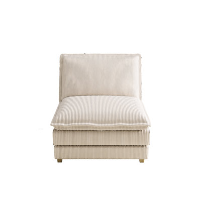 Siège profond amovible amovible beige avec ressorts et matériau respirant
