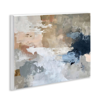 Art abstrait sur plaque à coups de pinceau terreux abstrait, design par LSR Creative Studio