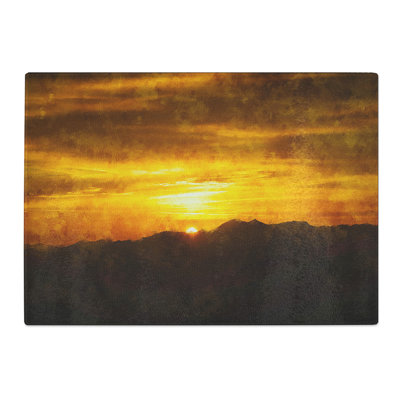Tempered Glass Sunset in Austria Chopping Board