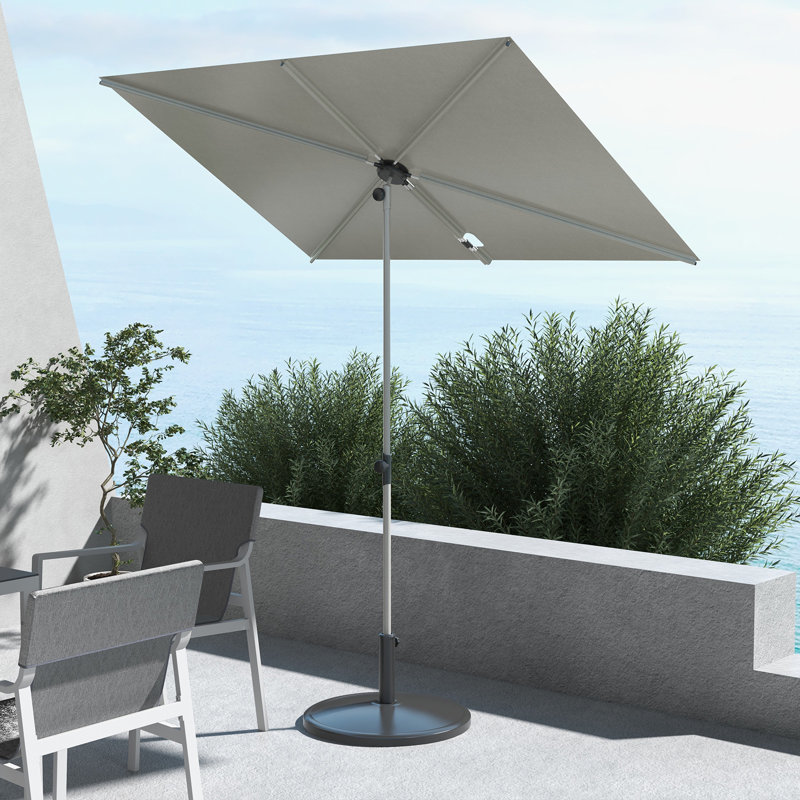 182.9cm X 131.05cm Rectangular Market Parasol, White