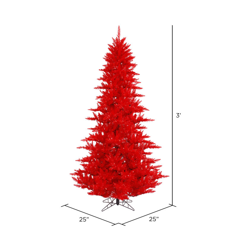 Red Fir Artificial Christmas Tree, 3' H