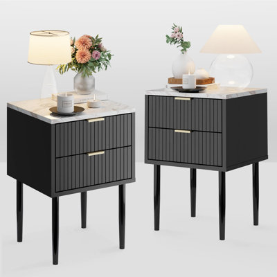 40cm W Manufactured Wood Bedside Table