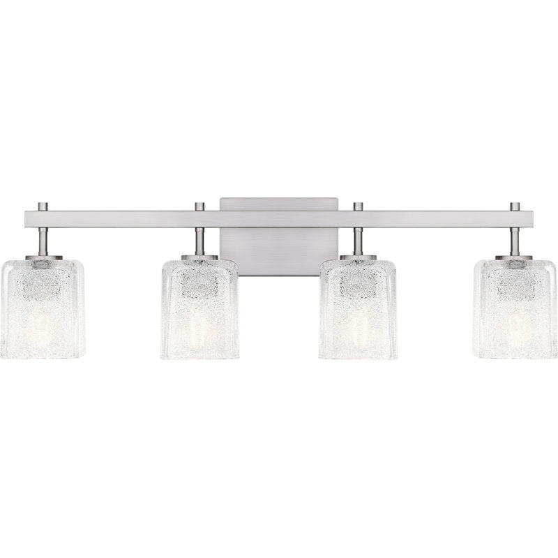 Luminaire pour salle de bain 4 lumières Allisen, Nickel brossé