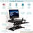 VersaDesk PowerPro 36" Electric Corner Standing Desk Converter Riser with USB Charging Port – Black-1063520418