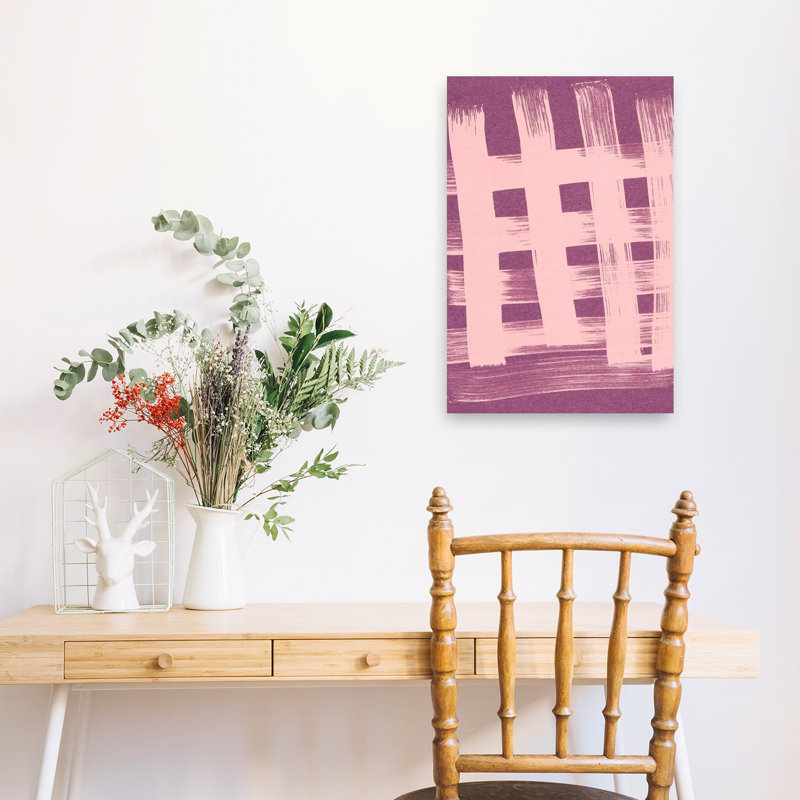 Reproduction d'art géométrique contemporain abstrait, 24" H x 16" W