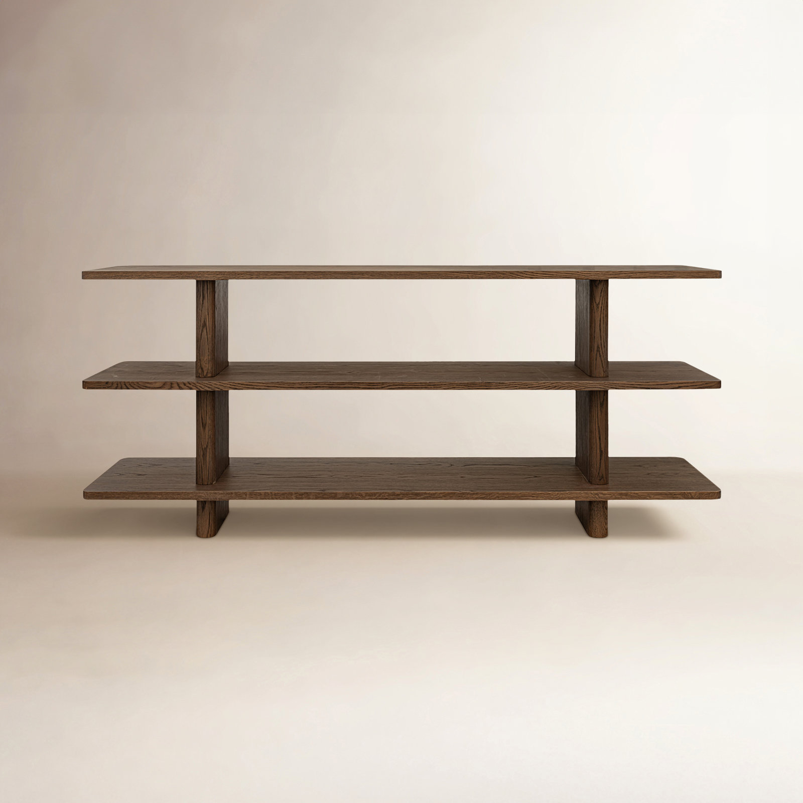 Andre 70" Oak Bookcase, Brown