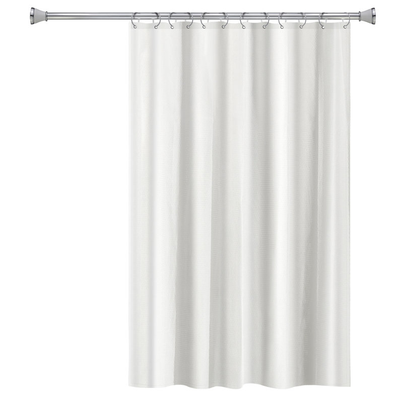 Rideau de douche simple en microfibre Ella, Blanc