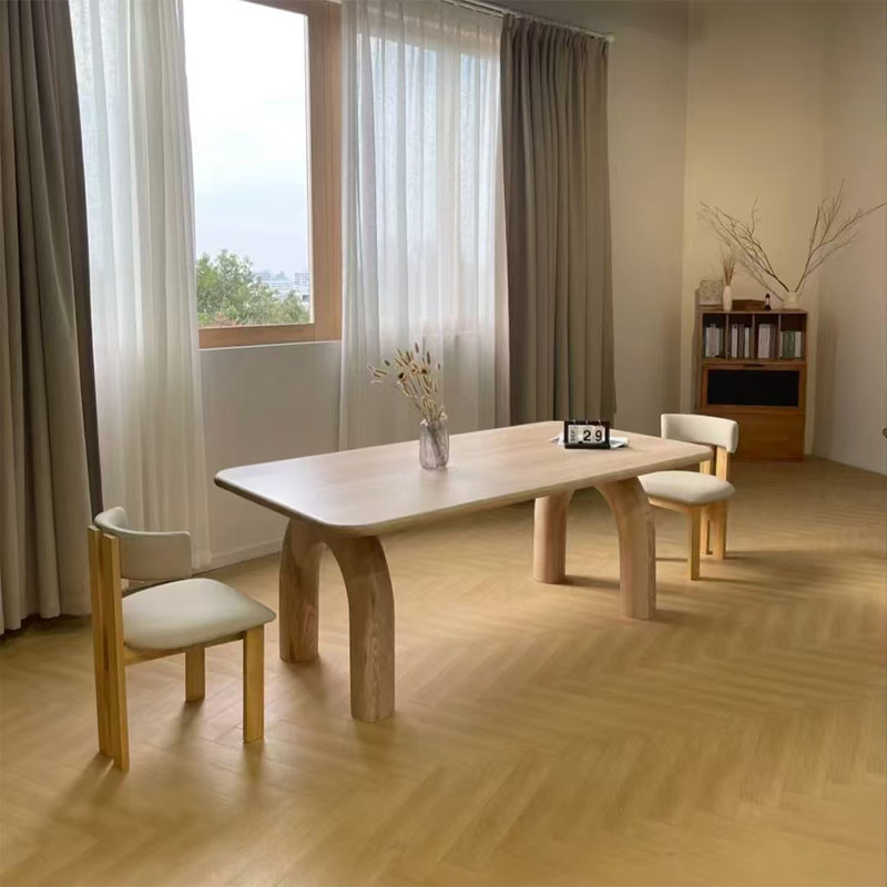 Modern simple solid wood rectangular table, 29.5"H x 86.6"L x 31.4"W