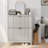 Shoe Cabinet With 2 Flip Drawers, Fluted Shoe Storage Cabinet