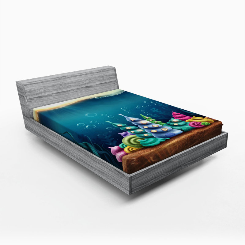 Drap-housse en microfibre Ocean, Drap-housse de taille double