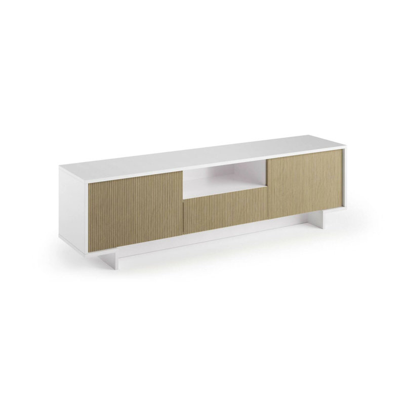Nesper Unfinished TV Stand for TVs up to 60", White/Beige