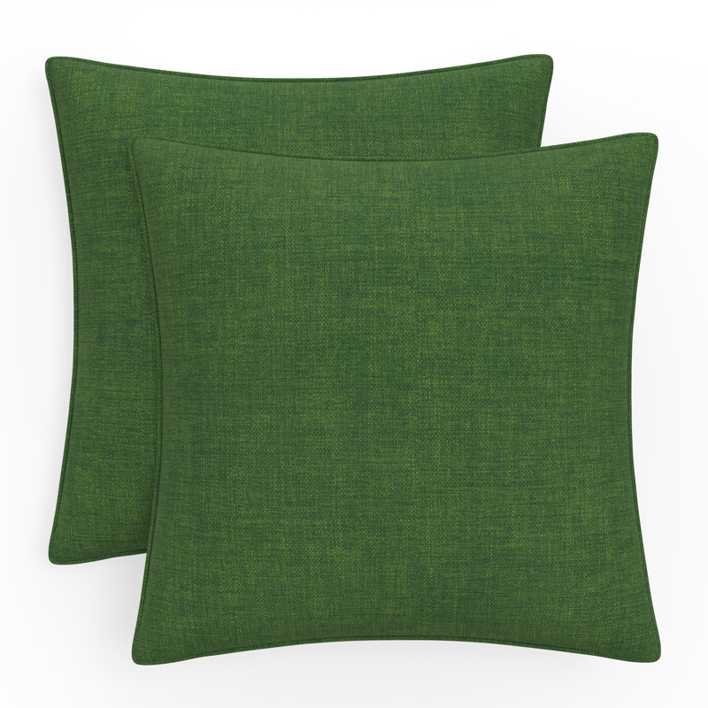 Pillow Perfect Solid Indoor/Outdoor Accent Throw Pillow, Dark Green