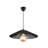 Elegant Black Metal Chandelier with Jute Cap, 15.7 x 15.7 x 21.7 inches | Adjustable Cable, E27 Socket (Max 40W) | CE Certified, Perfect for Dining Room, Living Room & Modern Decor-1046400378