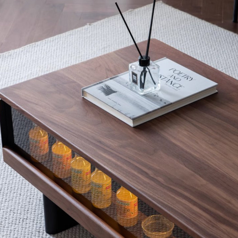 Minimalist and retro solid wood coffee table