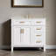 Meuble-lavabo moderne 36 po avec lavabo en céramique, portes à fermeture douce, 4 tiroirs pour le rangement