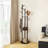 Rotating Wooden Coat Rack With Shelves, 64.8" H Freestanding Hall Tree