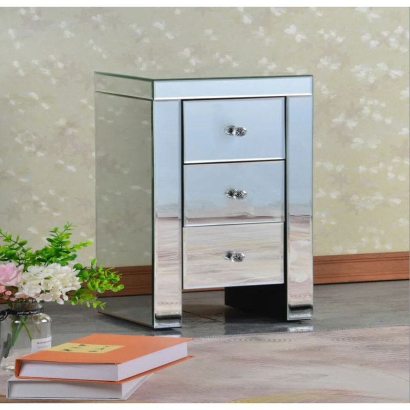 Demian Mirrored Nightstand, Individual