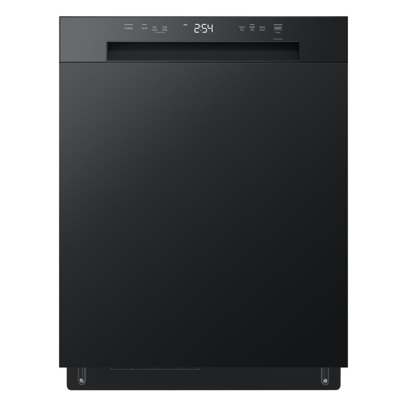 LG Front Control Dishwasher with LoDecibel Operation and Dynamic Dry, Black