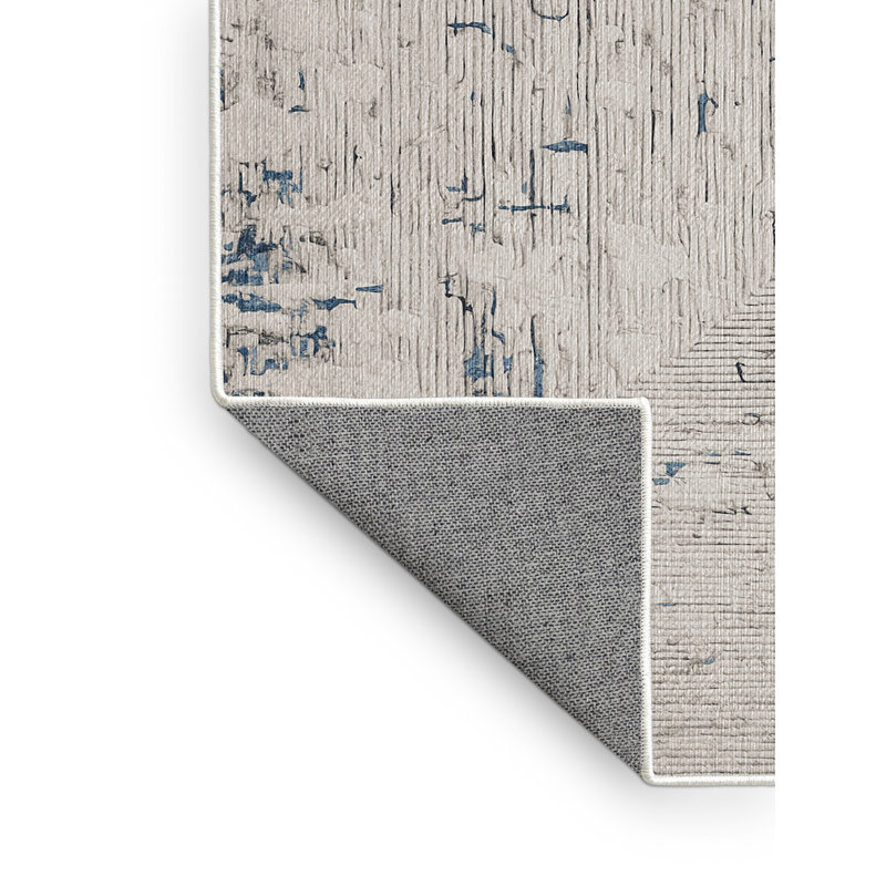 Machine Washable Beige Area Rug, Rectangle 4' x 6'