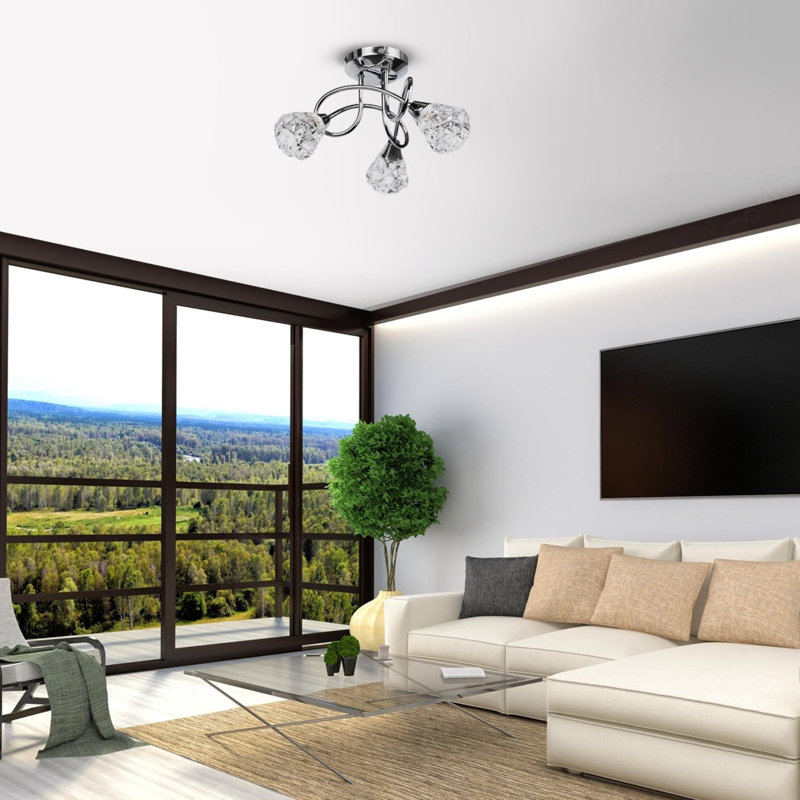 Degregorio Glass Semi Flush Mount