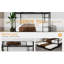 Lit superposé en fer carré durable avec rails de sécurité, look minimaliste moderne, chambre d'amis ou espace commun, assemblage facile et performance durable: 137 cm x 190 cm-1285099429