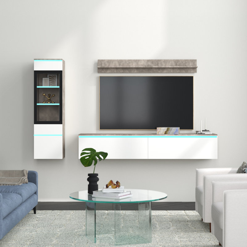 Dorfman Entertainment Centre for TVs up to 75", 240 cm, Wotan/Black