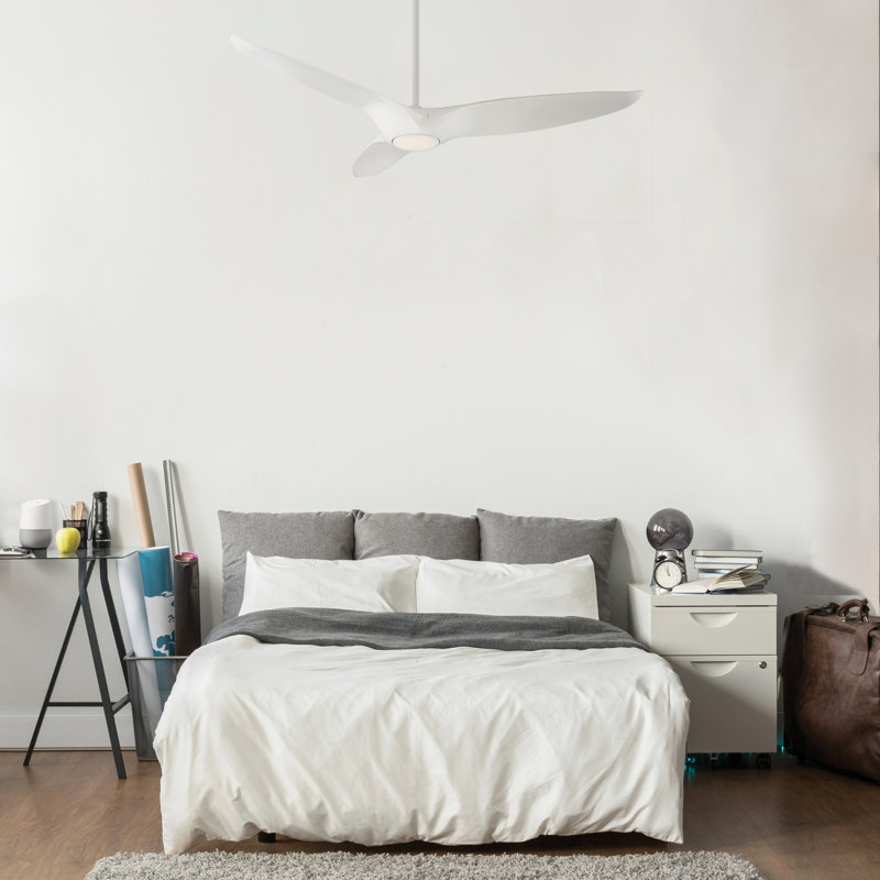Morpheus III 60" 3 - Blade Outdoor/Indoor Smart Standard Ceiling Fan with Wall Control and LED Light Kit Included, Works With Alexa and iOS or Android App