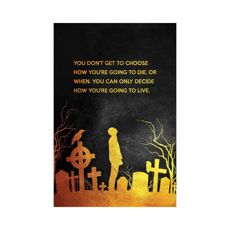 Decide How To Live by Adrian Baldovino - Wrapped Canvas Painting, 20.32 cm H x 30.48 cm W x 1.91 cm D