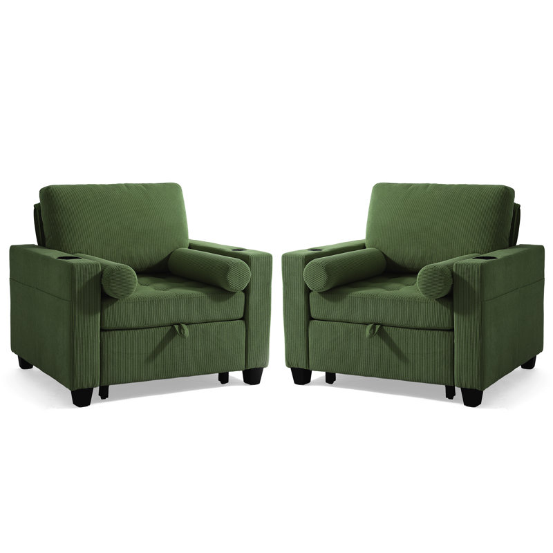 Upholstered Accent Chair, Green