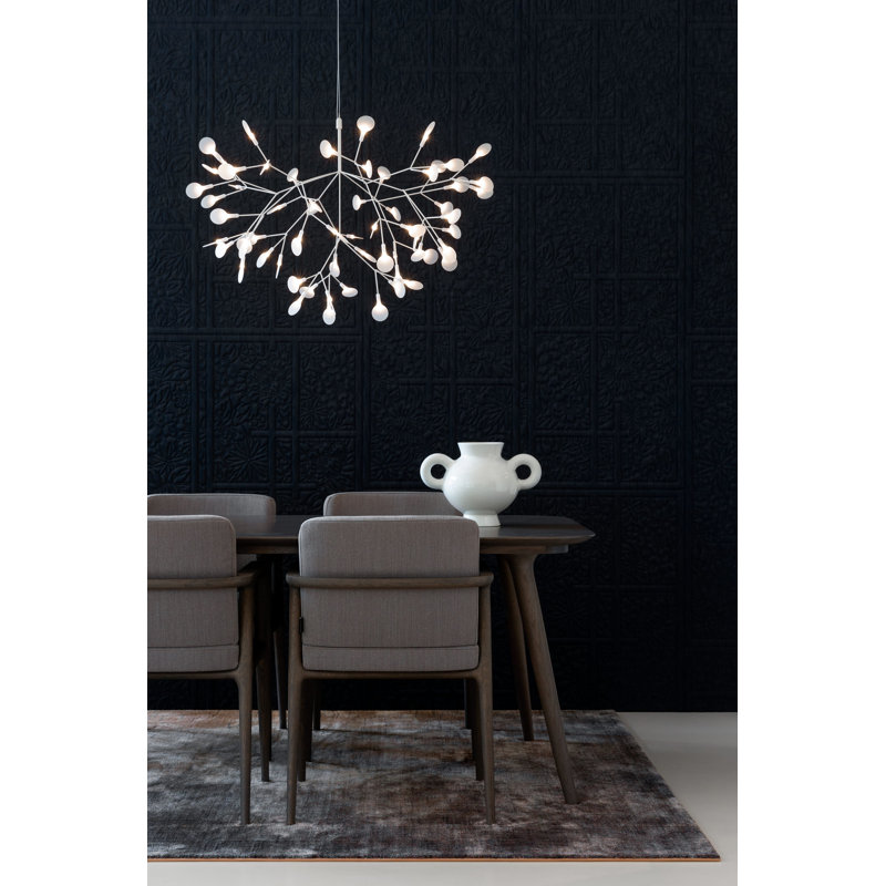 Heracleum III LED Chandelier, 393.7", White, 25.6" H x 38.6" W x 38.6" D