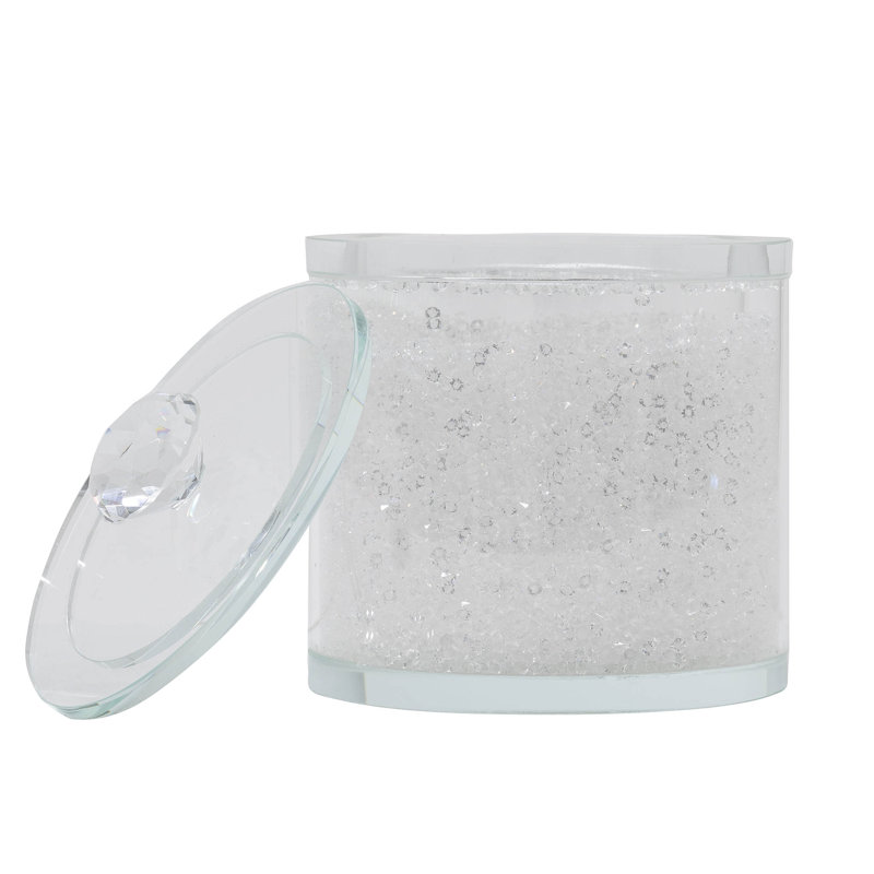 Sparkles Home | Porte-boule en coton rempli de cristal | Verre strass | Rangement de salle de bain