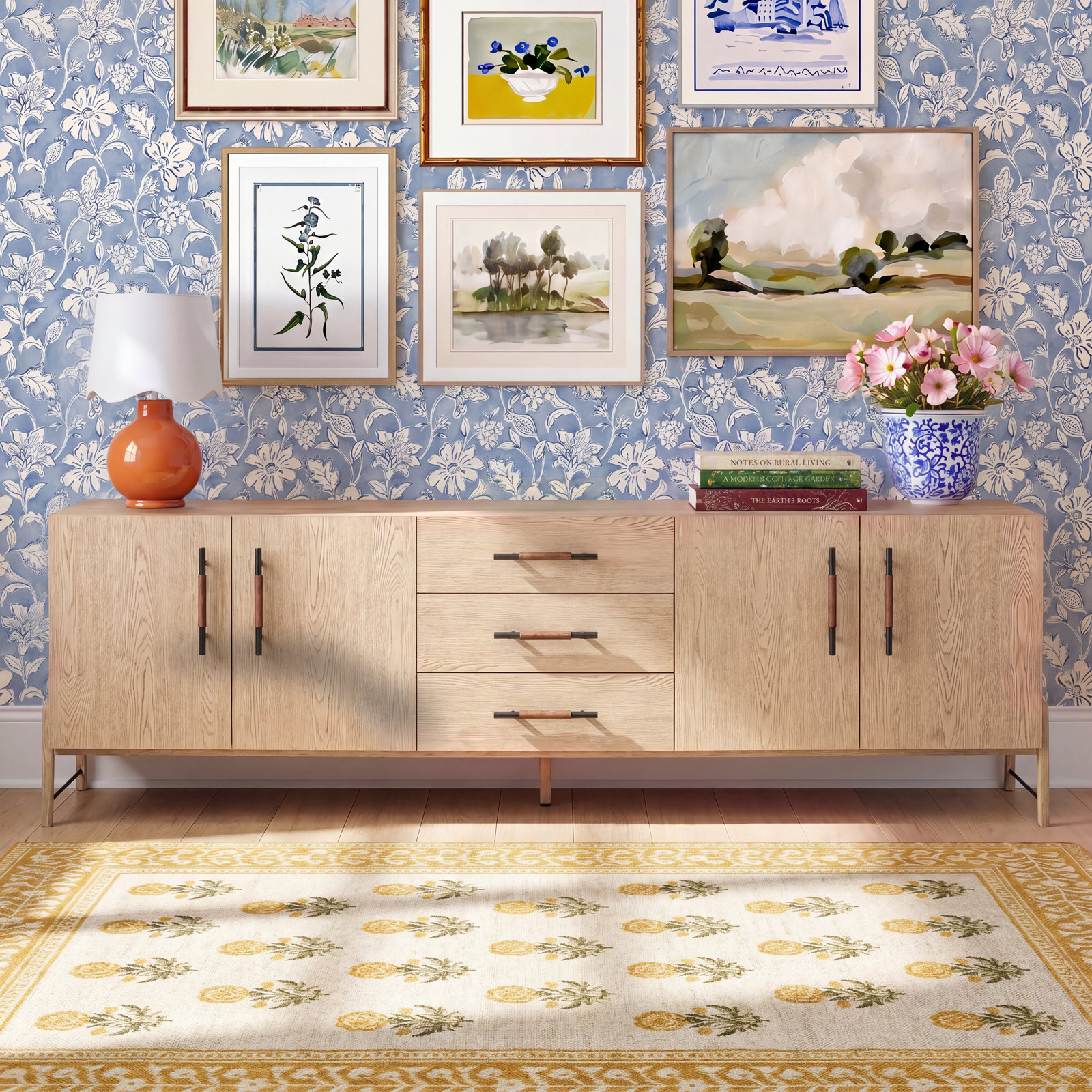Karsten 94" Media Console, Natural
