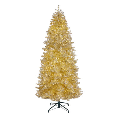 Yellow Fir Flocked/Frosted Christmas Tree with LED Lights