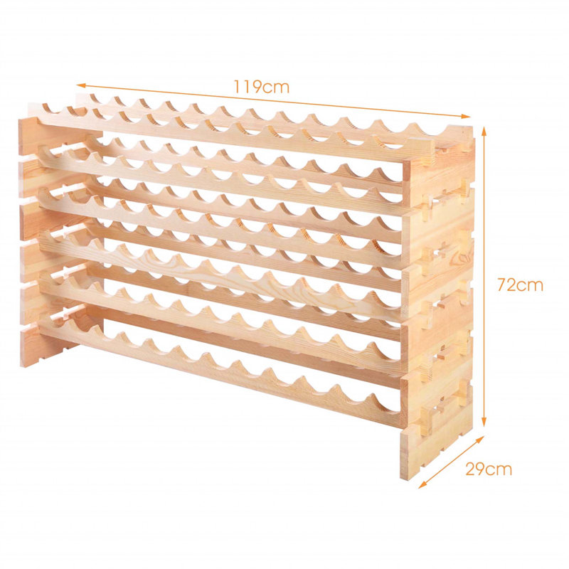 Whitinsville Solid Wood Wine Bottle Rack Brown