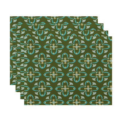 Hamra Polyester Floral Rectangle Placemat