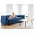 Velvet Sofa With Tufted Low Back Design, Sophisticated 3 Seater Couch For Living Rooms, 89 Inch Wide, Easy Assembly-119355478