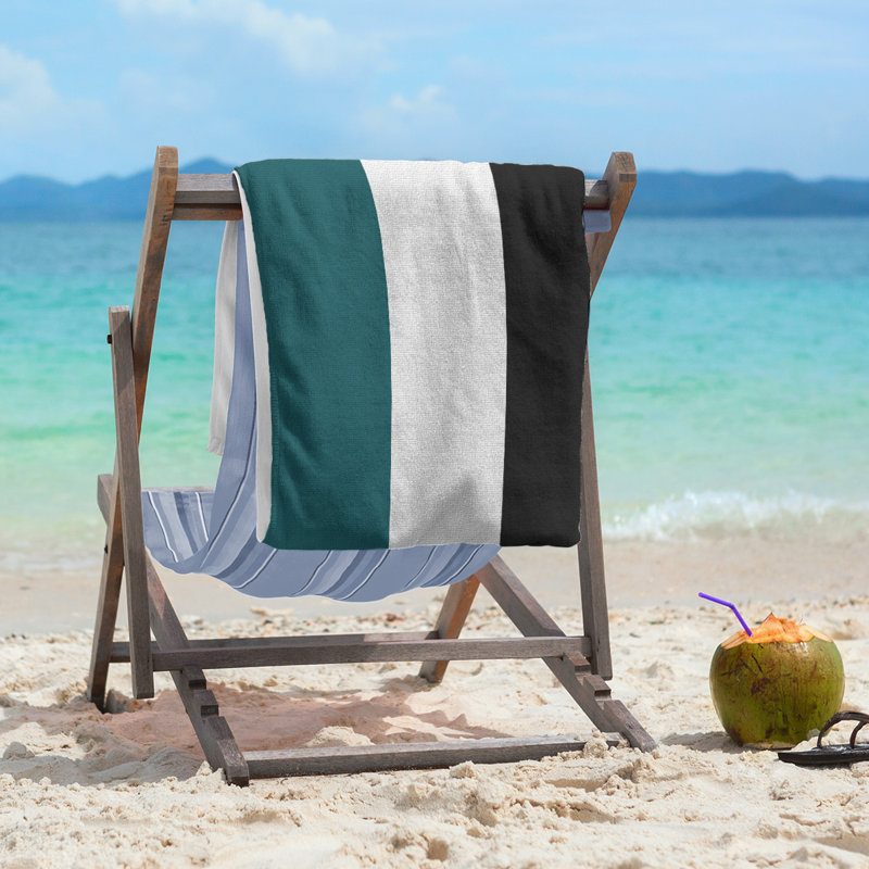 Beach Towel, Green/Black