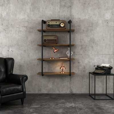 Tablettes murales industrielles flottantes Industrial