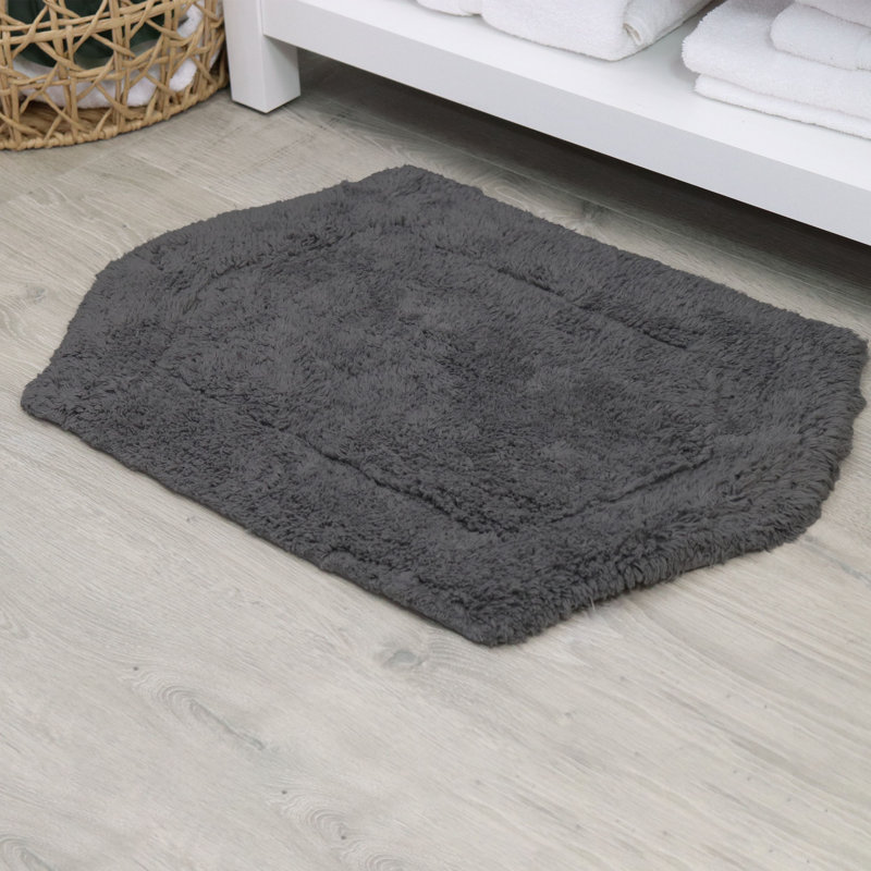 Tapis pour salle de bain Morissette, L 21 po x L 34 po, Gris