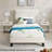 Plush 3D Upholstered Platform Bed-1994698138
